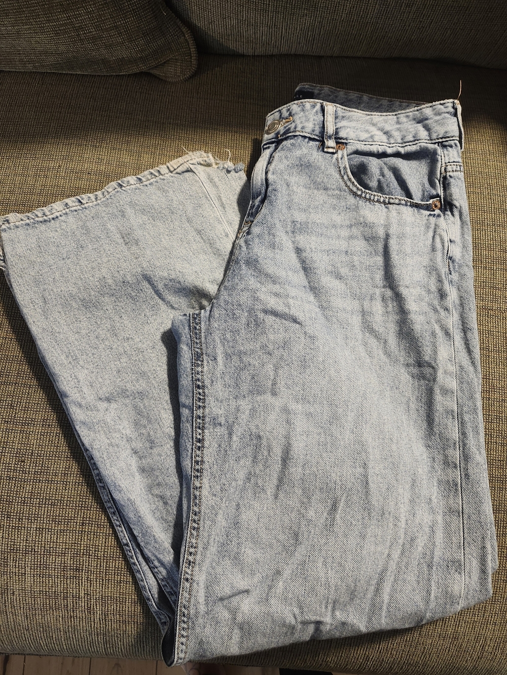 Aeropostale Light Blue Wide Leg Jeans for Women